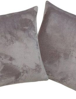 my home Dekokissen Jil, aus super weichem Kuschelfleece, Kissenhüllen ohne Füllung, 2 Stück