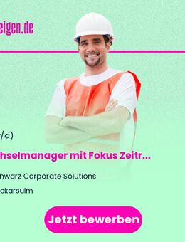 Wechselmanager mit Fokus Zeitreihen Qualität (m/w/d) - Neckarsulm