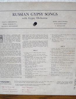 Russian Gypsy Songs-with Gypsy Orchestras-Vinyl-LP,1954,Rar ! - Linnich