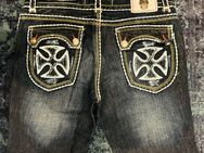 Laguna Beach distressed Jeans auffälliges Kreuzdekor 34/34 RARITÄT - Köln