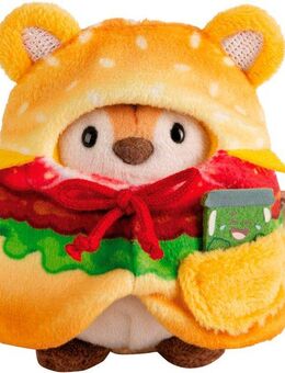 Nici Kuscheltier mymochi, Set Tiger Tiggy 8 cm mit Gurkenglas und Hamburgerkostüm