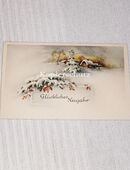 Neujahrs-Karte "Glückliches Neujahr" (11,2x6,8cm) sehr alt in 02625