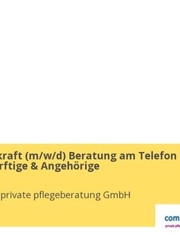 Pflegefachkraft (m/w/d) Beratung am Telefon für Pflegebedürftige & Angehörige - Leipzig