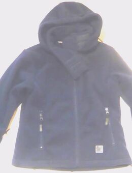 Kapuzenweste Fleece Kinder Weste Jungen 140 Kapuze Kinnschutz dunkelblau neuwertig - Amberg