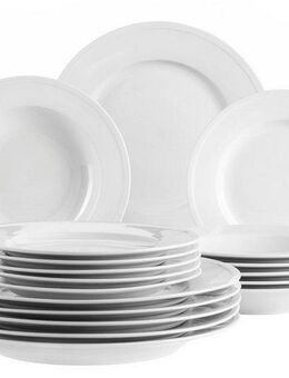 MÄSER Teller-Set ARLONA, Tellerservice, Porzellan (18-tlg), 6 Personen, Porzellan