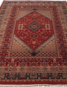 THEKO Wollteppich Saharna 2400, rechteckig, Höhe: 12 mm, reine Wolle, Orient-Optik, mit Fransen