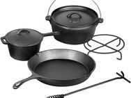 El Fuego Topf-Set El Fuego® Dutch Oven, Eisenguss (Set, 7-tlg), aus Gusseisen, mit spezieller Oberflächenveredelung