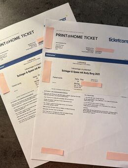 2 Sitzplätze Andy Borg "Volksmusik & Spass", 24.11.25 Näfels CH - Lottstetten