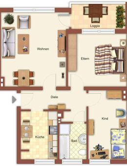 3-Zimmer-Wohnung in Mönchengladbach Rheindahlen - Mönchengladbach