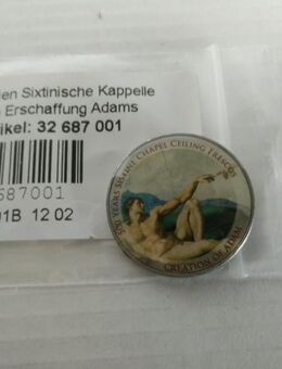 Gedenkmünze "Sixtinische Kapelle, Die Erschaffung Adams" - Rees