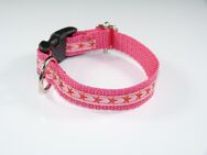 Halsband Sterne in rosa-pink 15 mm breit und stufenlos regulierbare Länge von 16 bis 24cm cm für Welpen oder für Kleine Hunderassen - Hannover