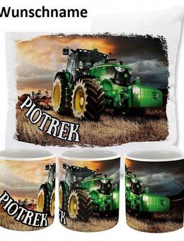JOHN DEERE Geschenk-Set Tasse und Kissen mit Wunschname Druck - Wuppertal