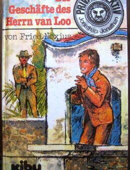 Sehr spannende Detektivgeschichte „Die Geschäfte des Herrn van Loo“ von Fried Noxius in sehr gutem Zustand, empfohlen am 11 Jahren, KIBU Verlag, stammt aus 1981, 179 Seiten, ISBN: 3881016414, zum Schutz für weiteren Gebrauch schon eingebunden, 4,- € - Unterleinleiter