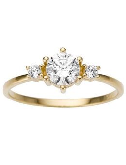 Firetti Goldring Schmuck Geschenk Gold 333 Damenring Verlobungsring Goldring Solitär, mit Zirkonia (synth)