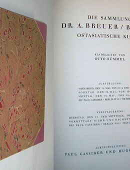 Die Sammlung Dr. A. Breuer / Berlin - Ostasiatische Kunst : Mai 1929, Paul Cassirer und Hugo Helbing.“ - Sinsheim Zentrum
