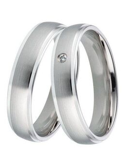 DOOSTI Trauring Schmuck Geschenk Silber 925 Trauring Ehering Partnerring LIEBE, Made in Germany, wahlweise mit oder ohne Brillant