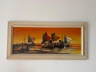 Wandbild Bild handgemalt im Keilrahmen Vintage Schiffe B: 1,15m - Kerpen (Kolpingstadt)