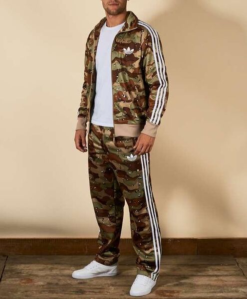 Adidas Firebird Camo Anzug Jacke Hose Camouflag. markt