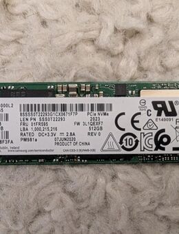 Samsung 512GB M.2 NVMe SSD PCIe - Aachen