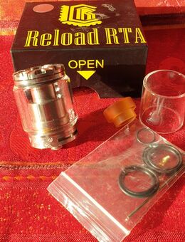 Reload RTA, gebraucht !! REDUZIERT AUF = FP. 18€ !!. Selbstwickler, Verdampfer= für Akkuträger, E Zigarette, Vape, Dampfer, Mod Box. !! Leider mus ich meine private Sammlung verkleinern 🫣🙃!! Box. - Bühl