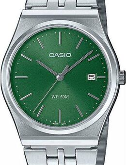 CASIO TIMELESS COLLECTION Quarzuhr MTP-B145D-3AVEF, Armbanduhr, Herrenuhr, Damenuhr, Jugendliche, Datum, Edelstahlarmband