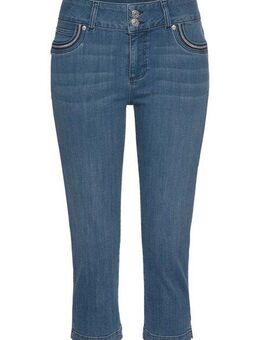 LASCANA Caprijeans mit verzierten Taschen, elastische 7/8-Jeans aus Baumwolle