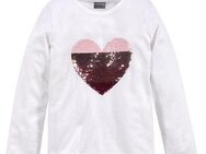 KIDSWORLD Langarmshirt, mit Paillettenherz zum Wenden Langarm, Basic-Passform, mit glitzernden Pailletten
