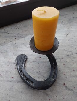 Porzellan Glocke Kerzenständer handgeschmiedet Wachs Engel Deco - Aßling