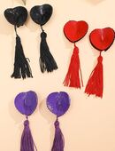 Herzförmige selbstklebende Pailletten Quasten (mehrere Farben zur Auswahl) Accessoires für Frauen (OVP) in 45768