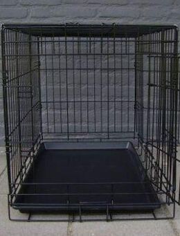 Hundebox 2 Türen Schwarz (76 cm) - Kranenburg (Nordrhein-Westfalen)