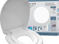 Schütte WC-Sitz FAMILY WHITE, Duroplast, Absenkautomatik, Schnellverschluss, abnehmbarer Kindersitz