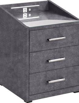 ED EXCITING DESIGN Nachtkonsole Moon, mit LED-Beleuchtung und USB-Anschluss & USB-C-Anschluss