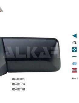 AUSSENSPIEGEL LINKS ELEKT BEHEIZT MERCEDES 190ER W201 A1248100779 - Dortmund Wickede
