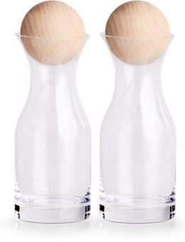 Zeller Present Karaffe, (Set, 2-tlg), Glas, Höhe 18,5 cm, Inhalt 250 ml