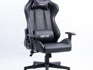 Hyrican Gaming-Stuhl "Striker Copilot" schwarz, Kunstleder, ergonomischer Gamingstuhl, Bürostuhl, Schreibtischstuhl, geeignet für Kinder und Jugendliche
