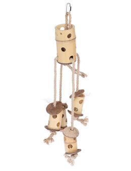 TIAKI Snack- und Kletterspielzeug aus Bambus - ca. Ø 14 x L 60 cm