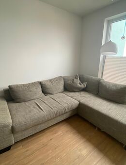 🛋️ Zu verschenken: Ecksofa mit Schlaffunktion & Staufach in Grau-Meliert me - Moosburg (Isar) Zentrum