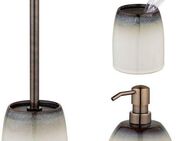 SCHÖNER WOHNEN-Kollektion Badaccessoire-Set »Osteto«, Set, 3 tlg., aus Keramik, mit Zahnputzbecher, Seifenspender und WC-Garnitur