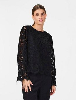Y.A.S Spitzenbluse YASPERLA LS LACE TOP S. NOOS