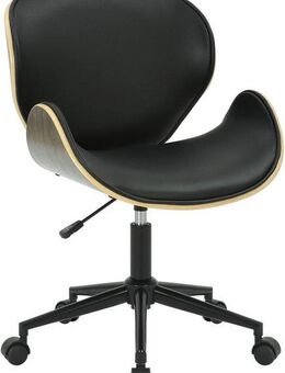 Guido Maria Kretschmer Home&Living Bürostuhl Halvard, Sitzschale aus Furnierholz, geräuscharme Rollen, moderner Retrolook