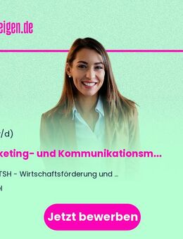 Marketing- und Kommunikationsmanager (m/w/d) Öffentlichkeitsarbeit - Kiel