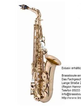 Antigua Goldmessing Alt - Saxophon, Modell AS 4260LQ G 42, NEUWARE - Hagenburg