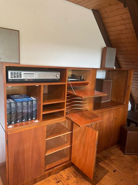 Midcentury Schrankwand Nussbaum furniert - Petershagen Lahde