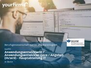 Anwendungsentwicklerin / Anwendungsentwickler (Java / Angular) (m/w/d) - Hauptabteilung IT - Bonn