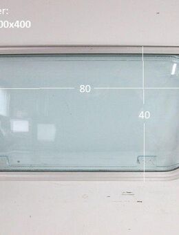 Wohnwagenfenster Planet PPB-RX D633 ca 80 x 40 BADFENSTER (Lagerware -> Neue Ware mit Lagerspuren) Fendt / Tabbert (blau getönt) - Schotten Zentrum