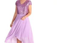 HERMANN LANGE Collection Paillettenkleid mit raffiniertem Materialmix aus Paillette und Chiffon
