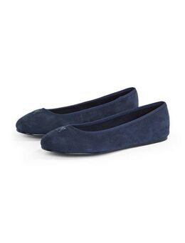 Tommy Hilfiger TH HARDWARE SUEDE BALLERINA Ballerina, Flats, Businessschuh, Bequemschuh, Schlupfschuh mit TH-Logo