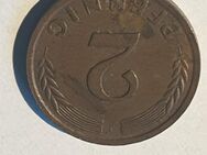 2 Pfennig BRD Münze 1962 J, nicht magnetisch, Kupfer, Sammlerstück - Büdelsdorf