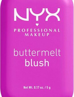 NYX Rouge Makeup Buttermelt Blush, Cremige, leichte Textur, variable Deckkraft, pflegende Formel.