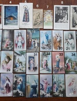 52 kleine Vintage Heiligenbildchen aus verschiedenen Zeiten und Ländern – eine Fundgrube für Sammler und Liebhaber - Niederfischbach